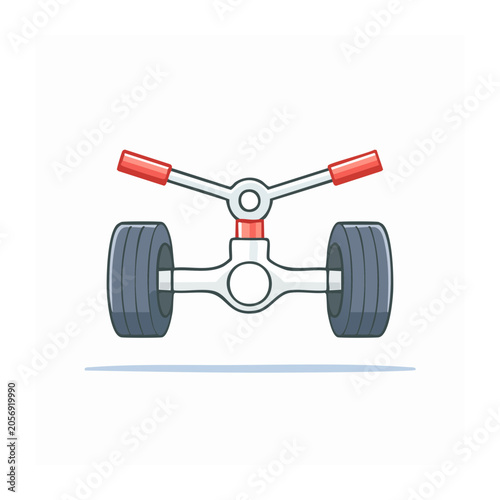 Flat design vector of a blue wheelchair