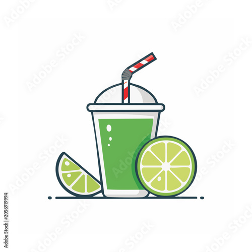 Flat design trash bin with wheel and handle