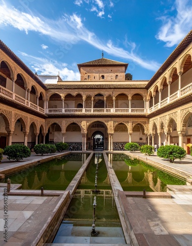 Historic courtyard with reflecting pool
