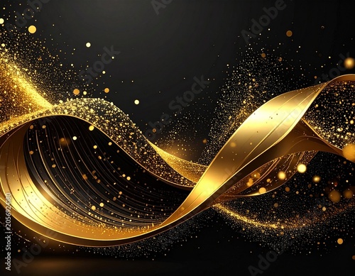 Gilded waves of sparkling particles