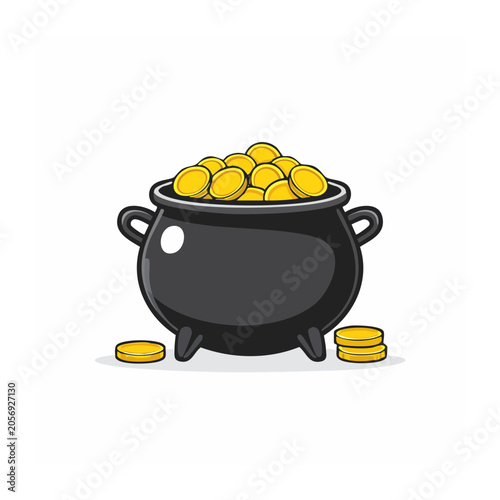 Flat design coffee cup with lemon slices and beans
