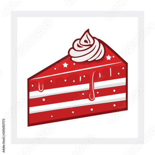 Red gift box with ribbon and bow vector