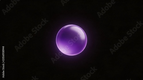 Purple glowing sphere on black background