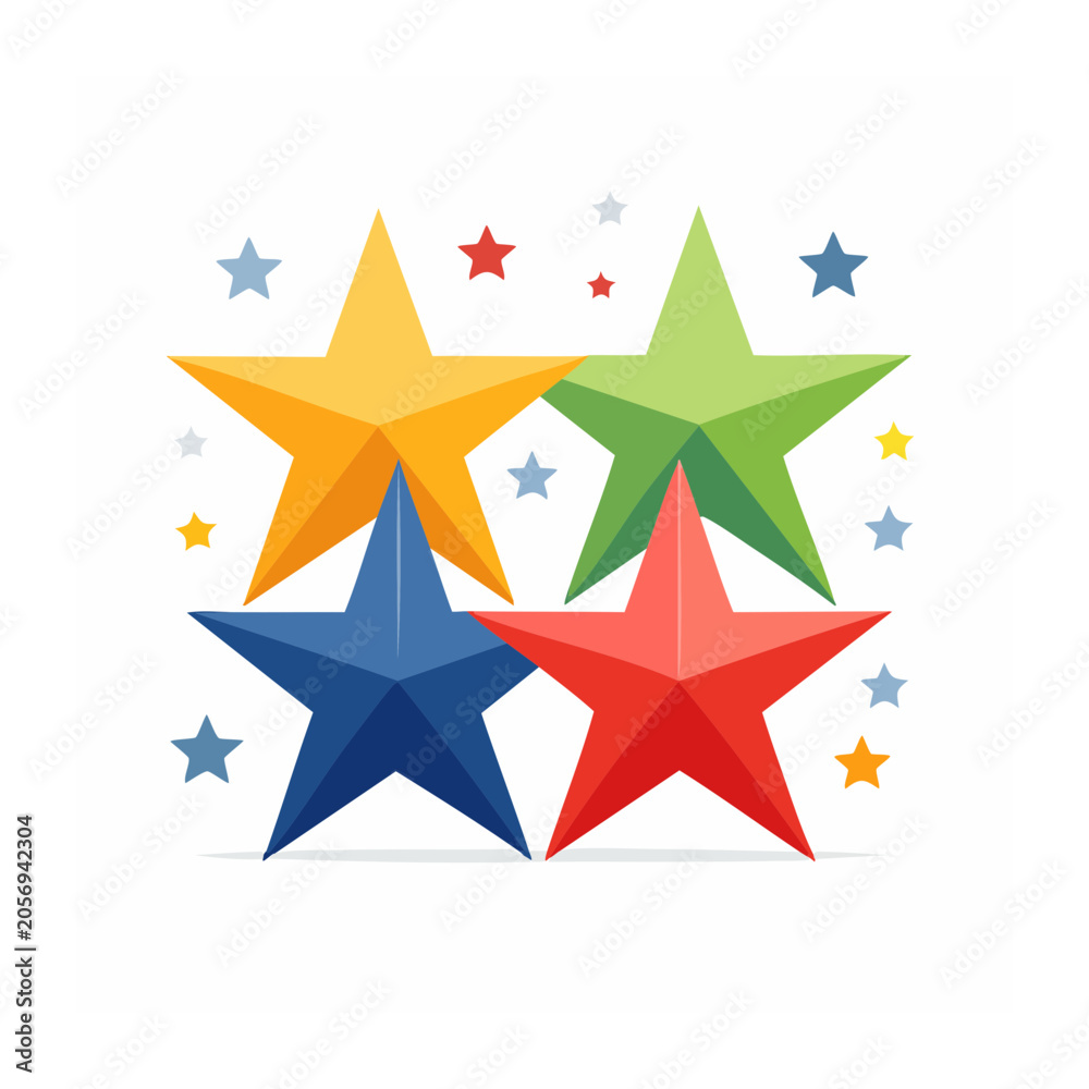 Obraz premium Abstract star flag vector design