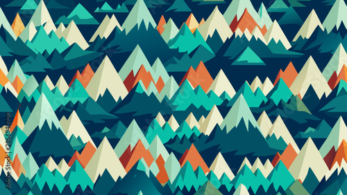 Abstract geometric mountain range seamless pattern background with mountain seamless geometric background mountains landscape wallpaper abstract triangle wilderness topography creative