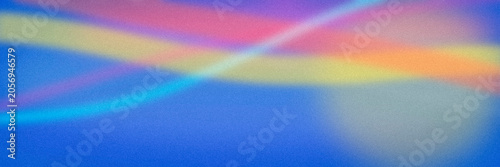 Quadro su tela Abstract neon ribbon waves sweep across a vibrant gradient, creating a dreamy, uplifting mood ideal for tech themes, motion backgrounds, and creative headers