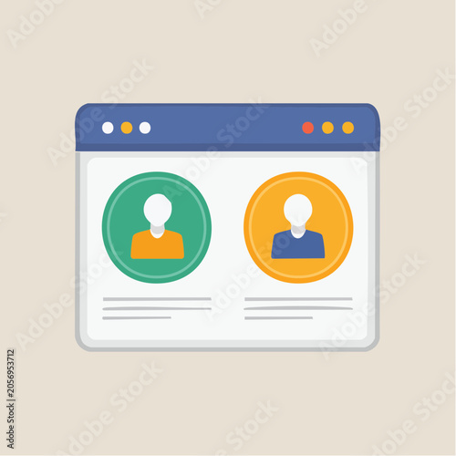 User Profile Icons in Web Browser Window