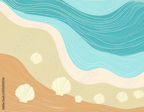 vector illustration of a beach background