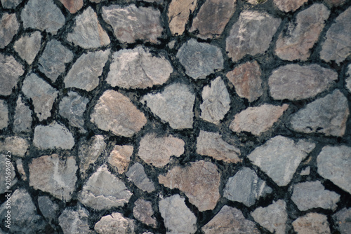 Black and Brown stone pattern in the garden