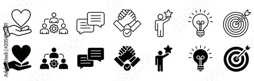 Photos Collaboration icon set