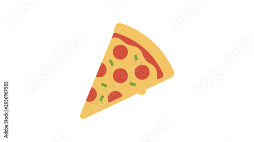 A slice of pepperoni pizza.