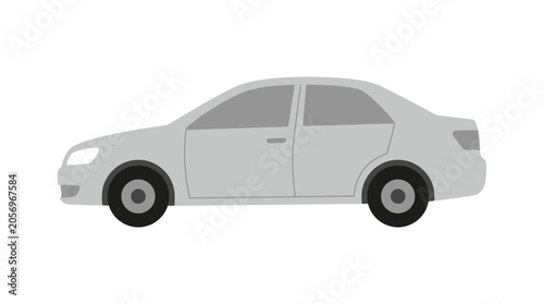 Εκτύπωση καμβά A silver four door sedan car.