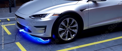 Electric vehicle charging in parking space