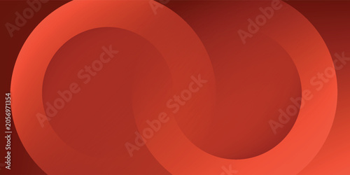 Fotografie Red Lava Color shade circles paper cut of abstract background