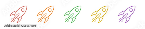 Photos Start Up Icon Set Multiple Style Collection