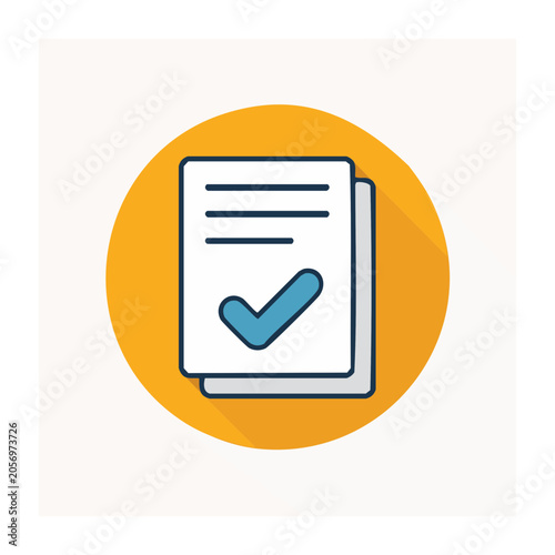 Yellow checkmark icon in envelope
