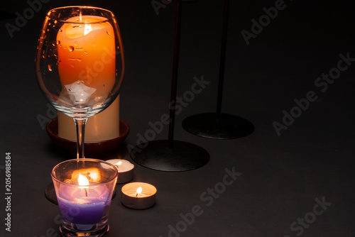 Canvas-taulu candle in the glass