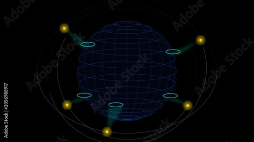 Orbital Satellite Network Global Communication Grid