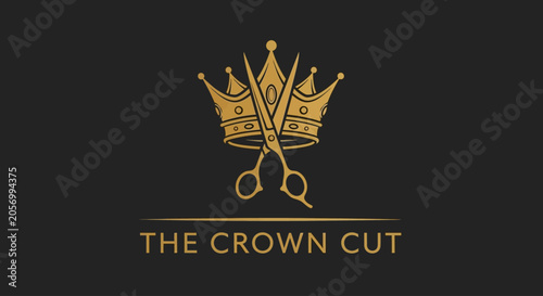 Photos The Crown Cut barber shop logo.
