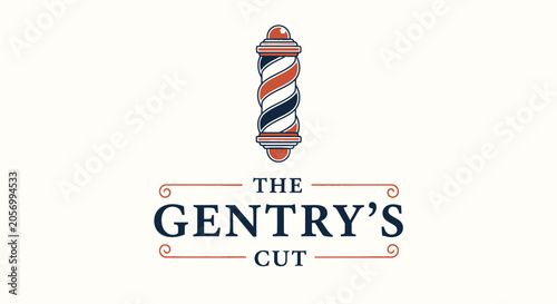 Fotografie The Gentry's Cut barber shop logo.
