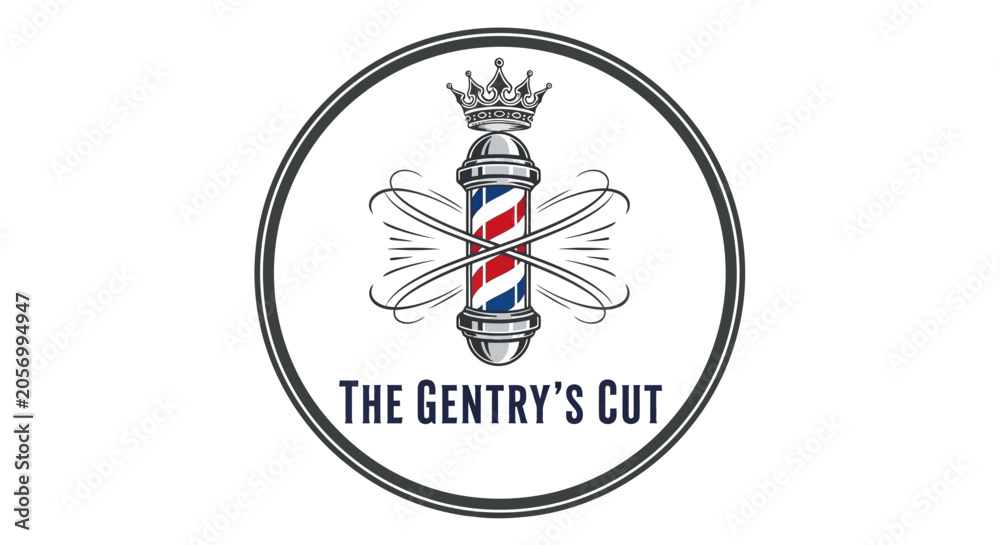 Fototapeta premium The Gentry's Cut barber logo design.