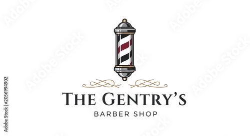фотографія The Gentry's Barber Shop logo design.