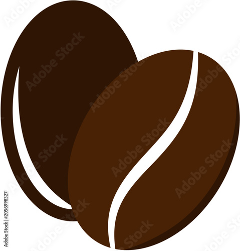 Two coffee bean logo designs in minimalist vector style. Collection of modern coffee shop, cafe, roasting company, organic coffee, and beverage branding icons