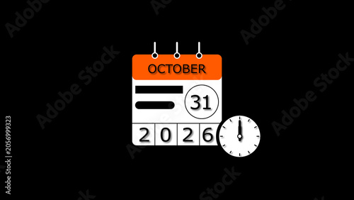 Foto October month 31 date calendar illustration