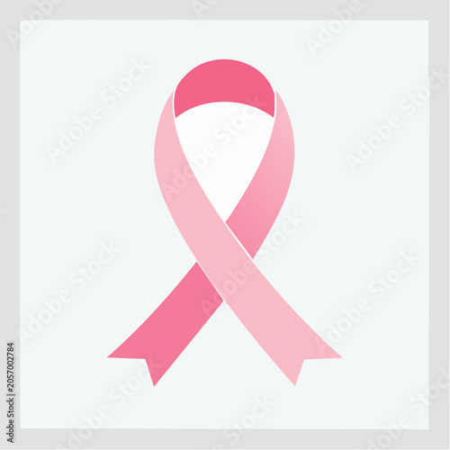 A pink ribbon symbolizes awareness and support for breast cancer research and education.