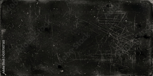 Photos Spider on web on window dark grunge texture background, old dirty scratched rain