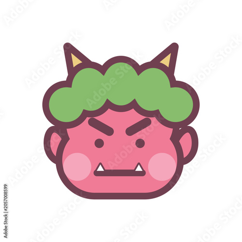 鬼のアイコン（主線あり）