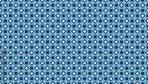 Geometric diamond pattern with shades of blue and white for various design applications