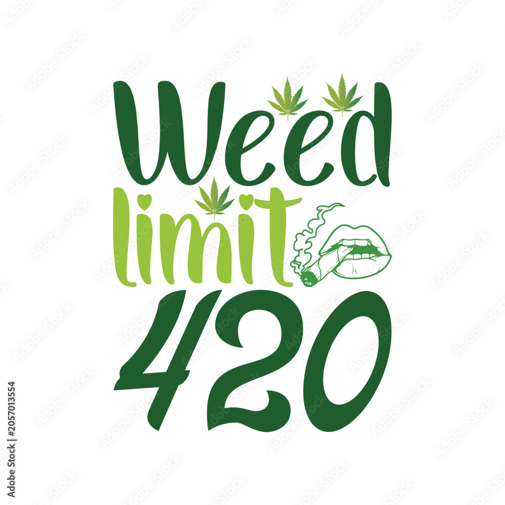 Naklejka premium Weed limit 420 5