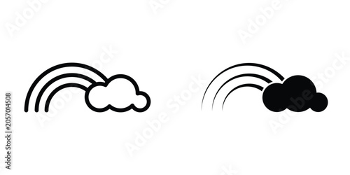 Rainbow icon design template