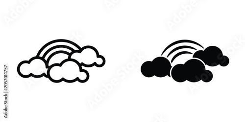 Rainbow icon design template
