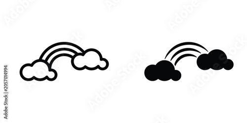 Rainbow icon design template