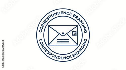Obraz na plátně Correspondence Branding Envelope Icon Design.