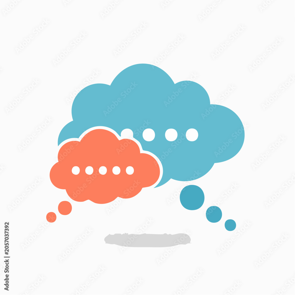 Obraz premium Two Speech Bubbles Icon
