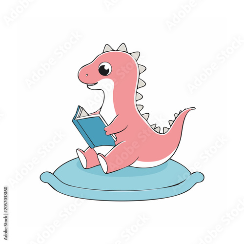 Cartoon pig holding gift box with ribbon