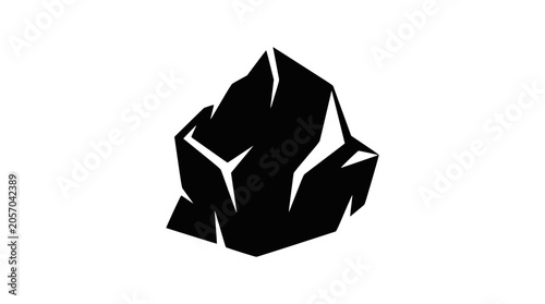 Asteroid or rock fragment icon in minimalist style.