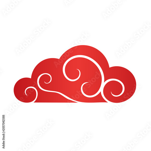 Red heart symbol flat design vector