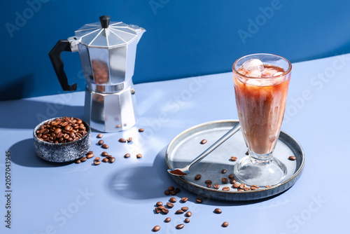 Iced coffee drink with moka...