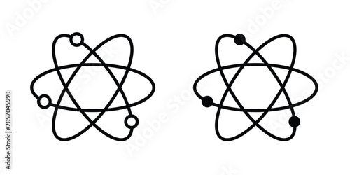 Quadro su tela Atom icon fill and line concepts