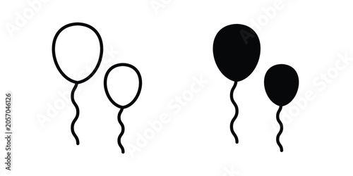 Foto Balloons icon fill and line concepts