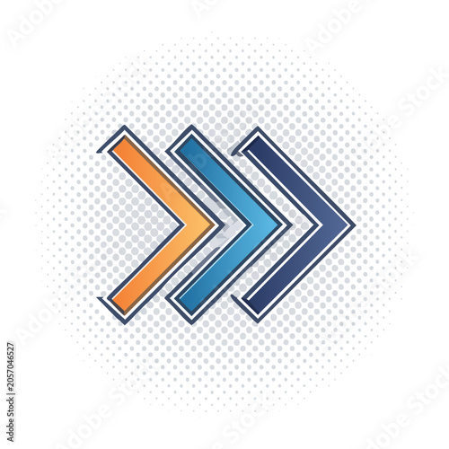Progress bar flat design horizontal