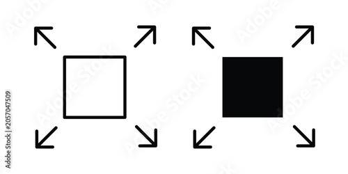 Vászonkép full size button icon fill and line concepts