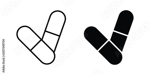 Foto Pill icon fill and line concepts