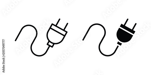 Foto Plug icon fill and line concepts
