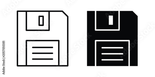 save button icon fill and line concepts