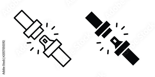 Foto Seat Belt icon fill and line concepts